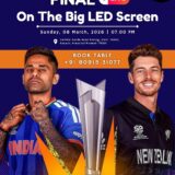 Watch the ICC Men’s T20 World Cup 2026 Final LIVE at Brook & Pines Microbrewery & Grill on the Big LED Screen